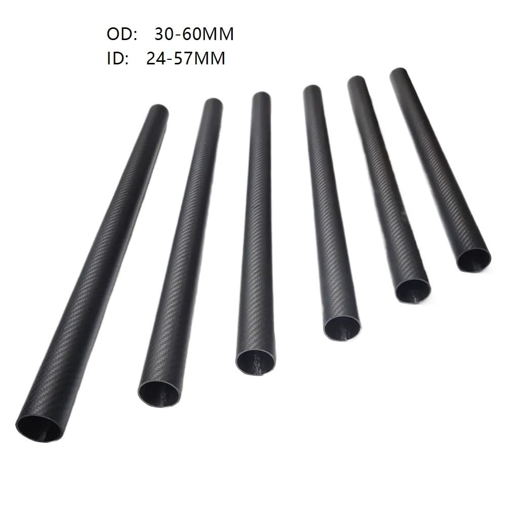 2 Piezas Espiga Mate 3K Tubos De Fibra De Carbono 500mm Longitud