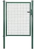 Alberts 600204 Wellengitter-Einzeltor mit Zubehör | verschiedene Breiten und Höhen - wahlweise in verschiedenen Farben | grün | Breite 100 cm | Höhe 125 cm