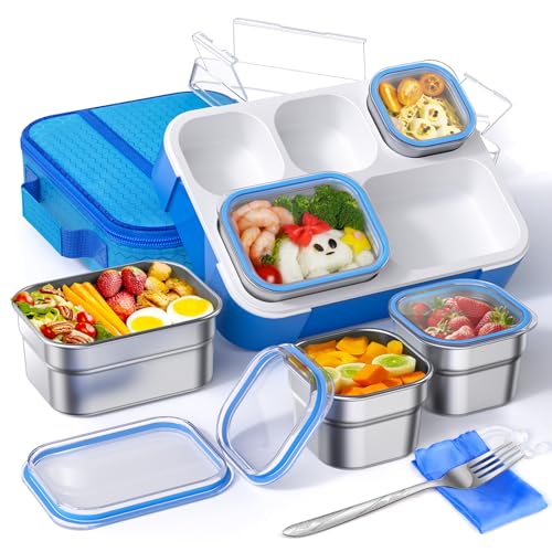 TIME4DEALS Bento Box Stainless Steel Lunch Box Set with for
