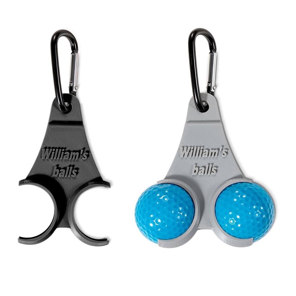 BYFDIY Custom Name Golf Ball Holder with Clip 3D Printed 15 Colors Personalized Golf Tee Holder for Bag tee Holder for Golf Bag Unique for Golfers Men