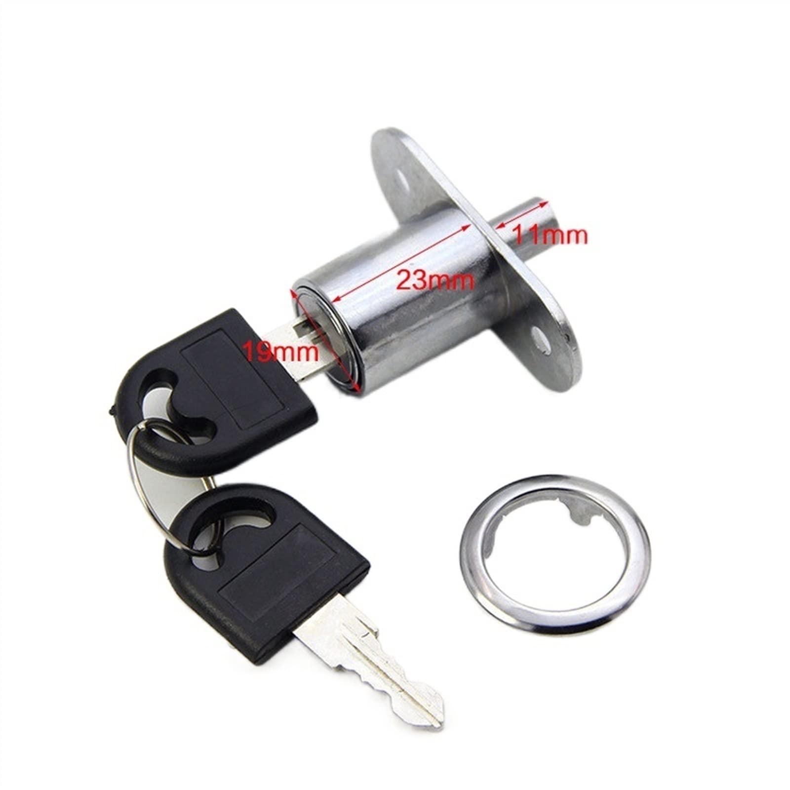 Utili serrature a cilindro a camma 23/32mm linguetta porta chiavistello armadio in legno armadio porta scorrevole con chiave hardware for mobili in lega 1 pezzo (Size : 32mm)