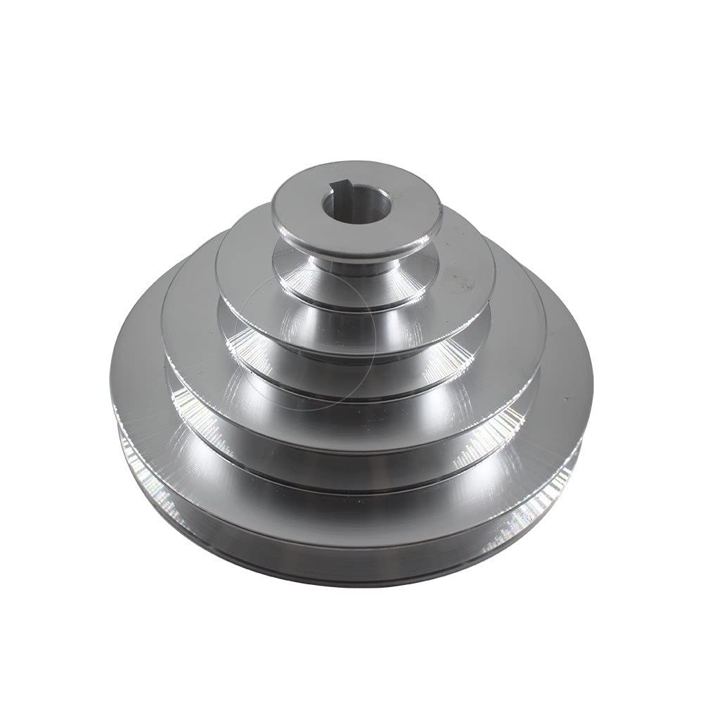 4 Pasos A Tipo V Cinturón Pulley Polea 130mm Diámetro Exterior Polea de Aluminio 16 mm Bore Interno de 5 mm Polea de cinturón V