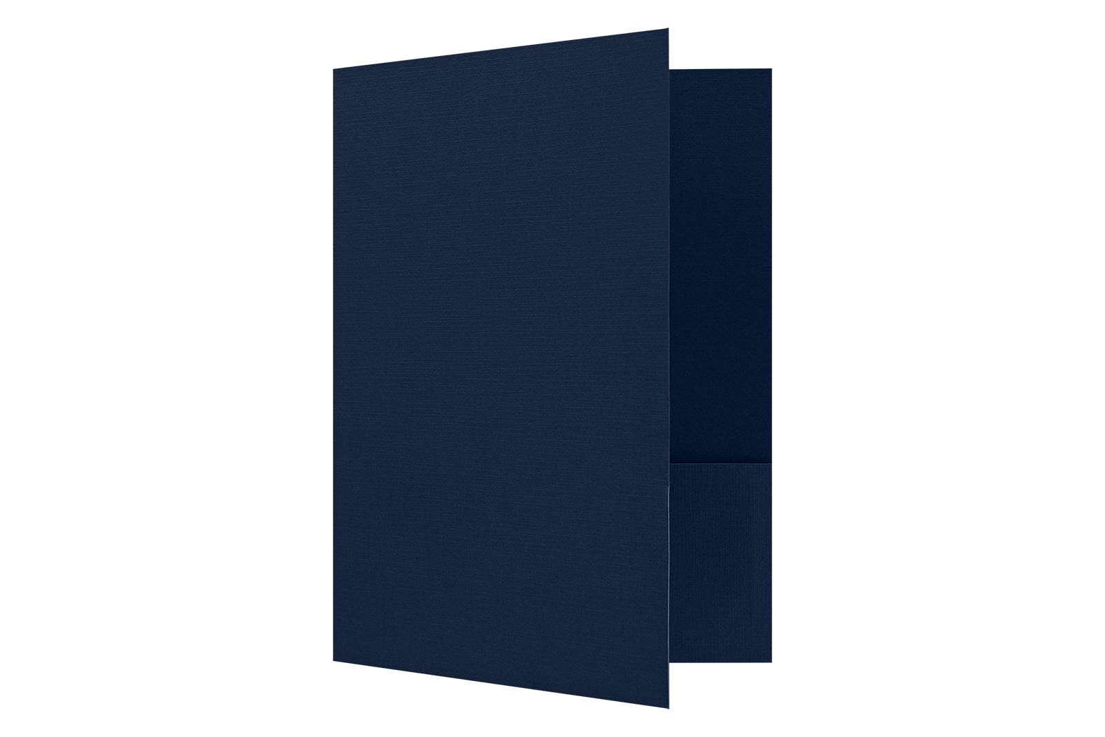 LUXPaper 9" x 12" Presentation Folders | Two Pocket | Nautical Blue Linen | 100lb. Cover | 10 Qty