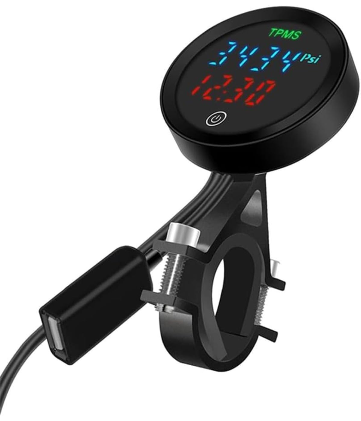 Generisch Sistema de control de presión de neumáticos inalámbrico para motocicleta, TPMS y sensor de presión de neumáticos, con pantalla LCD, adecuado para la mayoría de motocicletas y vehículos