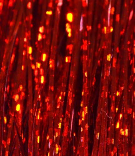 Hair Tinsel SPARKLING HOT CHERRY RED 100 Silk Strands!!