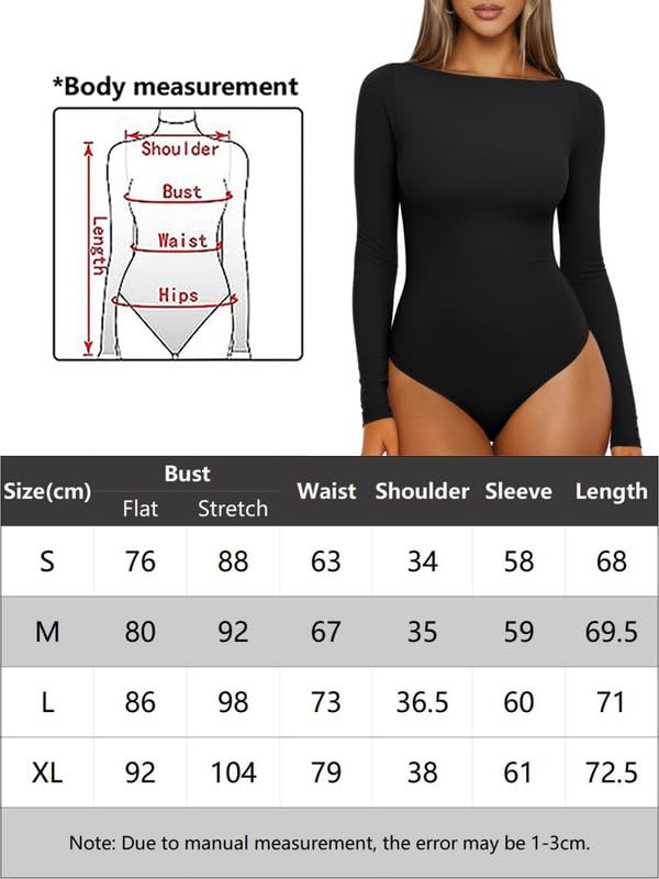 Damskie body z dekoltem w łódkę z długim rękawem body top na co dzień damski jednoczęściowy trykot tanga podstawowa bielizna modelująca body rozciągliwe miękkie wyjściowe topy slim fit