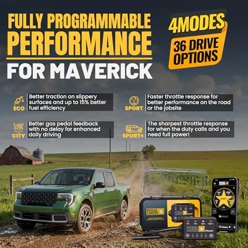 Image of PEDAL COMMANDER for Ford Maverick 2022-2026 Throttle Response Controller - Plug-and-Play, 36 Driving Settings & App Control, Throttle Controller Performance Mods, Maverick Parts