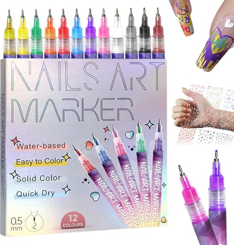 12 Colors Nail Art Pens...
