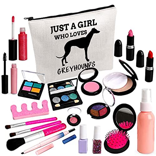 PLITI Greyhound Dog Lover Gifts Greyhound Mom Gift Just a Girl Who Loves Greyhounds Makeup Bag For Greyhound Owner (Girl loves greyhounds U) - Image 4