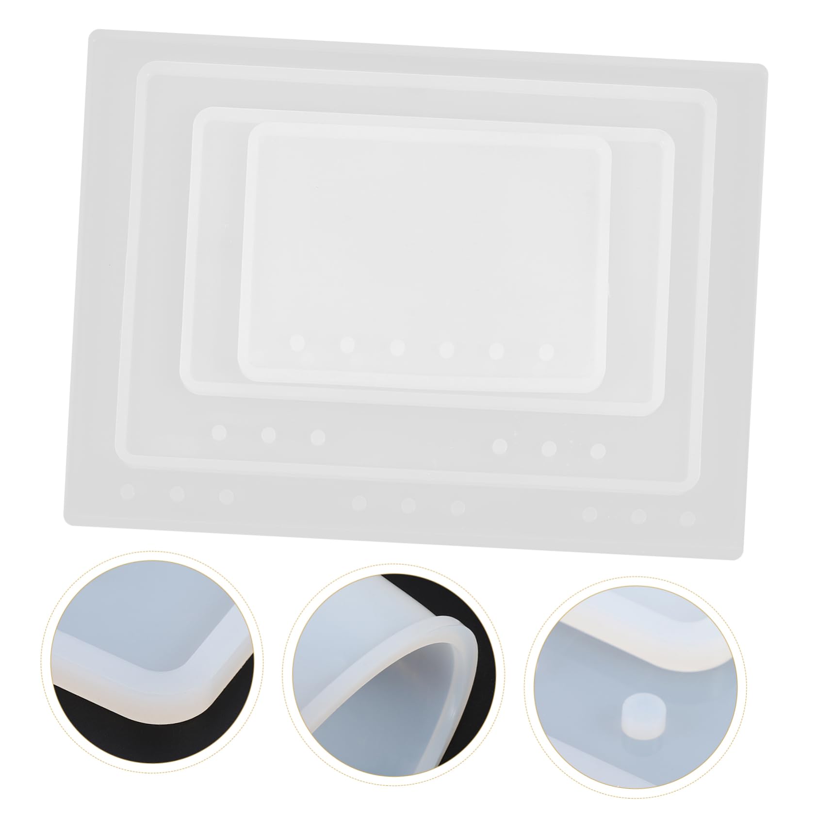 Anneome Moule en Silicone pour Carnet de Notes B5 A6 A7 DIY Résine Époxy Couverture Cristal Flexible et Facile à Nettoyer Artisanat Personnalisé Bricolage Créatif