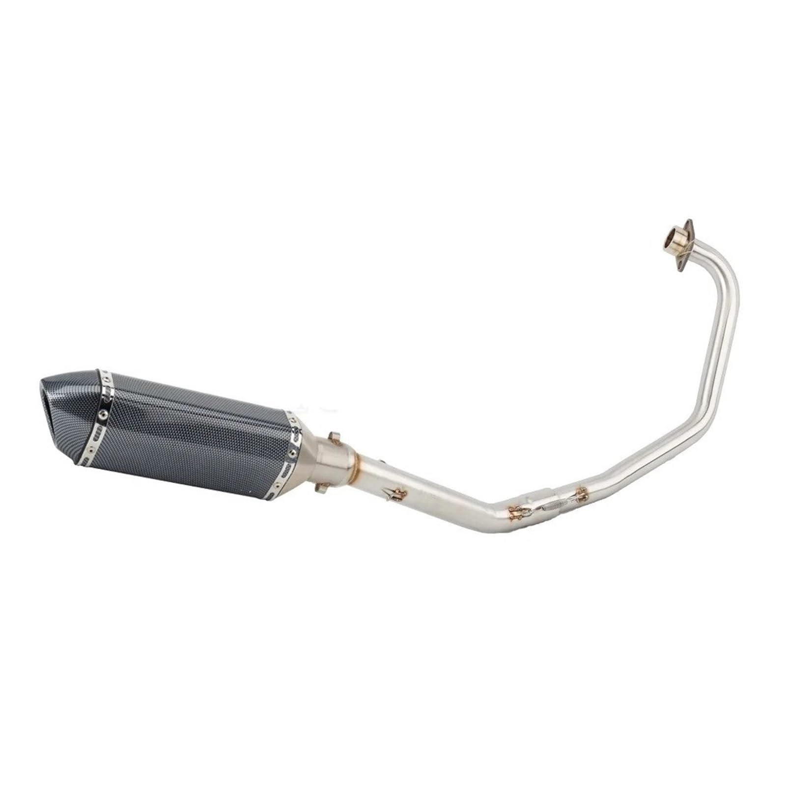 Silenciador Escape Moto Silenciador De Escape Deportivo Motocicleta Para Keeway Para RKS 125 2012-2017 RKS125 Con Sistema Conexión Central(Version E)