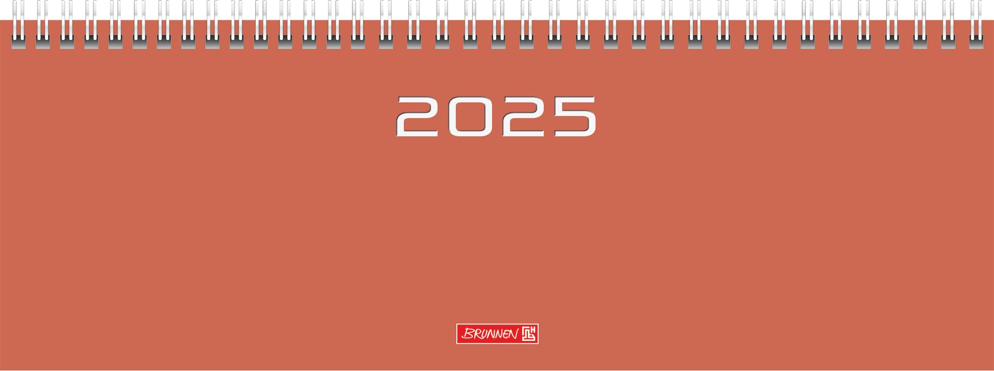 BRUNNEN Landscape Appointment Book Model 772 2025 297 x 105 mm Cardboard Coral