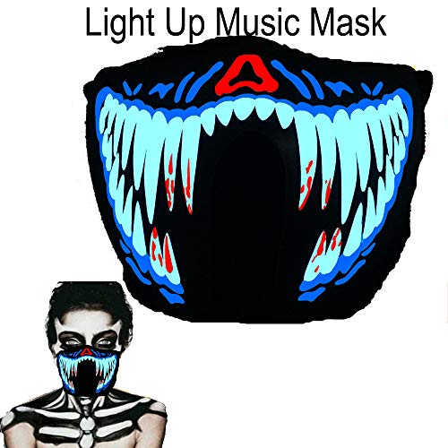 ShineWorld Led Light up El Music Rave Face Halloween Party Sound Active Glow