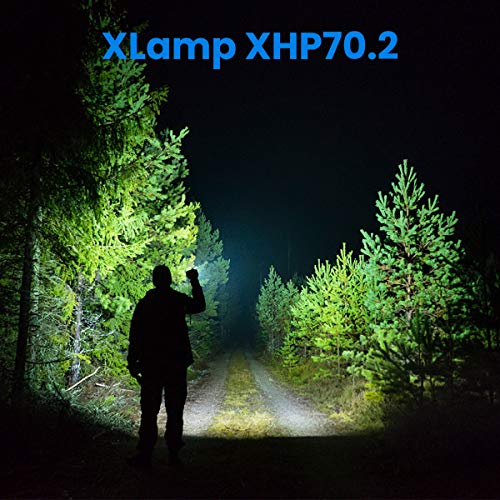 CAMTOA LED Flashlight 90000 Lumens 26650 USB,High Lumen Zoomable Water Resistant Camping,3 Modes Searchlight for Outdoor Home Everyday Flashlights