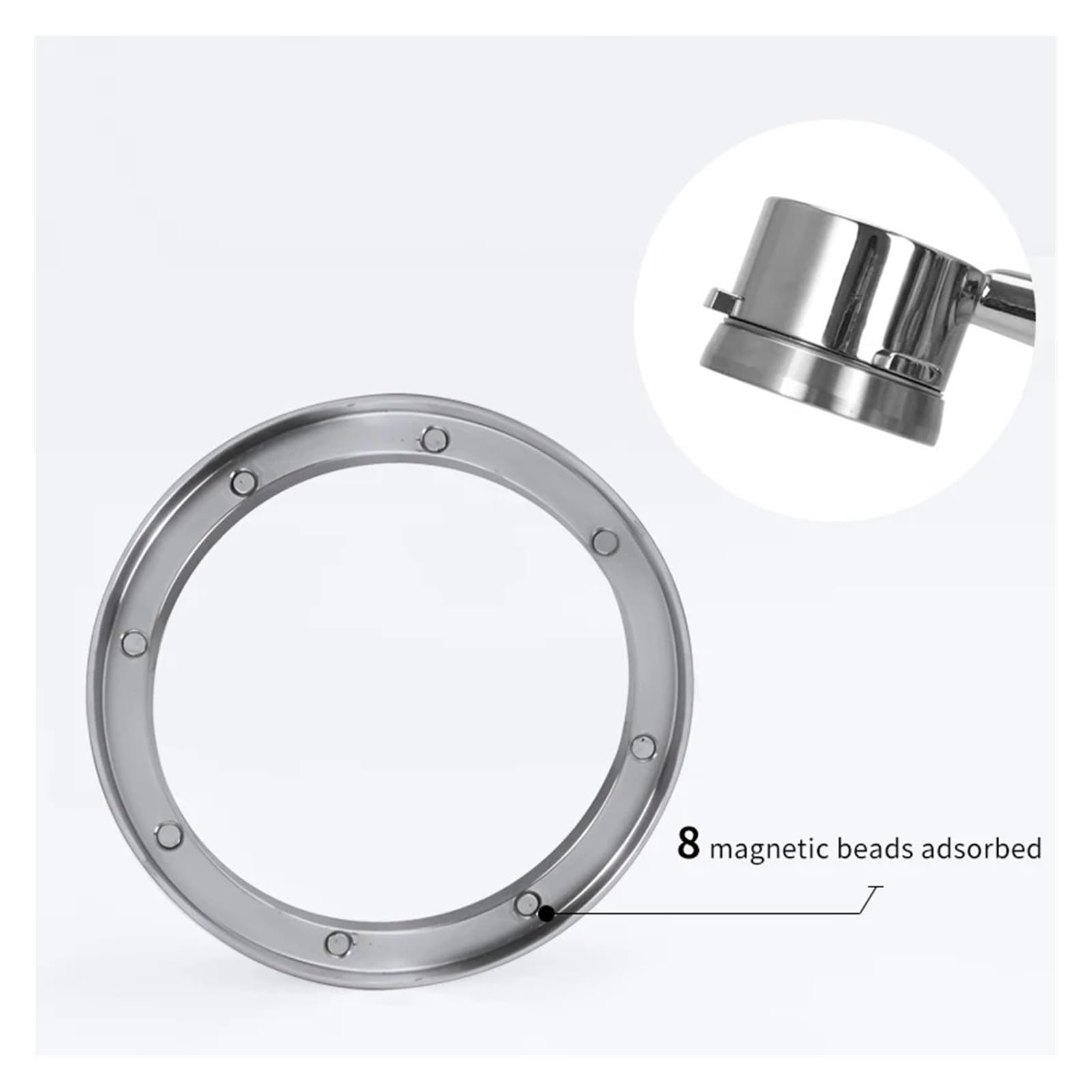 Anillo dosificador de café de acero inoxidable for 51mm 53mm 58mm anillo fuerte accesorios de Barista for el hogar(53MM)