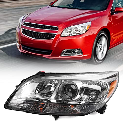 VLINCAR for Chevy Malibu 2013 2014 2015 Headlight Assembly 2016 Malibu Limited Head Light Replacement Halogen Headlamp Left Driver Side 23294938