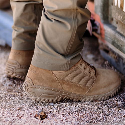 Image of Altama Unisex Foxhound SR 8 inch Suede Leather Tactical Work Boots | Lightweight Slip-Resistant Hiking Footwear with High-Traction Outsole