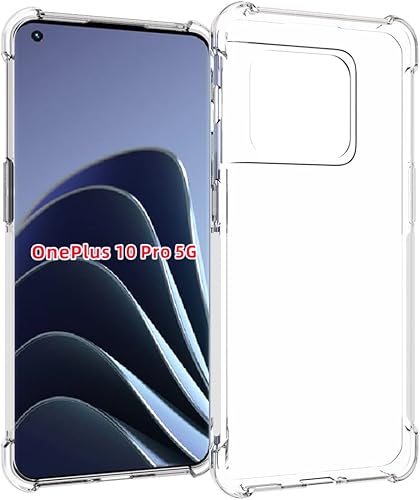 Funda para OnePlus 10 Pro 5G Clear TPU Cuatro Esquinas Cubierta Protectora Transparente Suave Funda