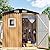 Panovue 6X4FT Garden Storage Shed with Frame Floor & Lockable Door,Steel Tool Shed with 1 Clear Window, Anti-Corrosion Metal Shed for Backyard Patio Lawn (Light Wood Grain)