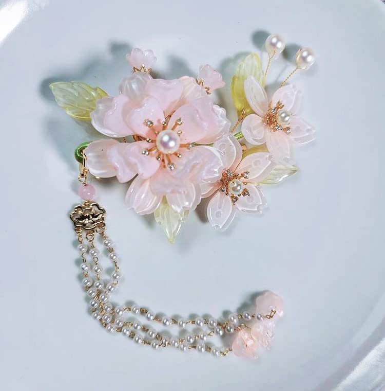 Amazon.co.jp: bespeture ヘアピン 髪飾り かんざし 桜 花 フリンジ 
