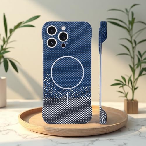 Coque iPhone 15 Pro Max antichoc bleu rigide légèreté