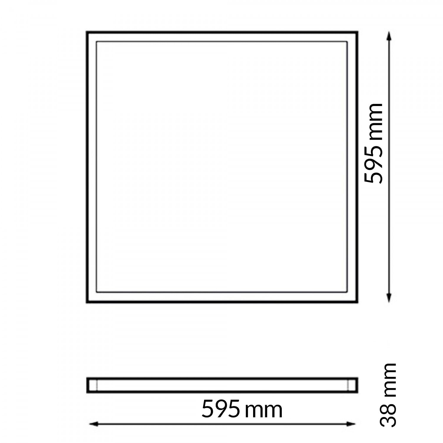 M Ledme - Plafon Superficie Panel LED 60X60cm 40W, Con Selector de Color Blanco Calido, Neutro o Frio (CCT), 4000 Lumenes, Luces led para cocina o habitación, Driver incluido.