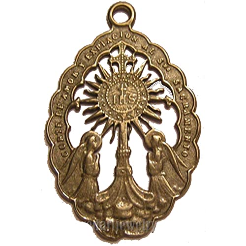 Sacred Art Jewelry #657 Medal of Monstrance with Angels 2