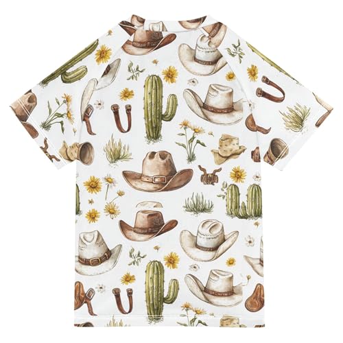 Western Style Sunflowers Bathing Suit Girls Sun Protection Teen Clothing Swimwear Beach Tops 3T2