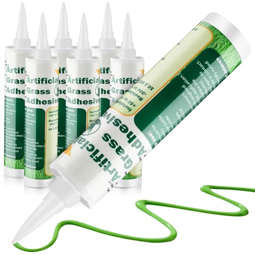 Threlaco 6 Tubes Artificial Grass Turf Glue 10 oz Seam Adhesive Synthetic