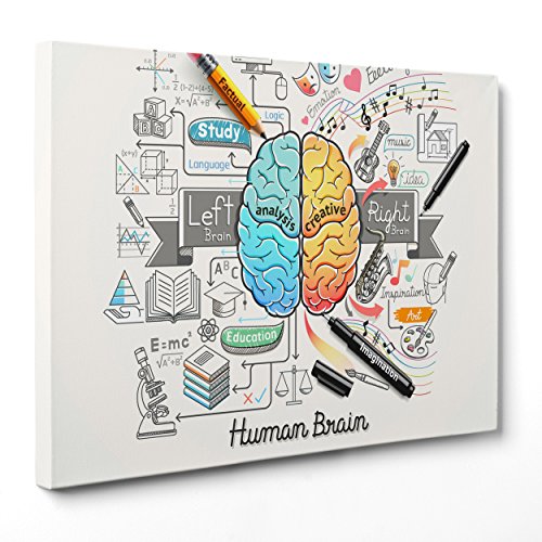 Cuadro sobre lienzo – enmarcado – Listo para colgar – Cerebro Ide...
