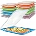 TATAY Set di 12 contenitori salvafreschezza con piatto da portata in Fresh Colour Mix – Scatola per affettare circa 17 x 3,2 x 25,2 cm – Contenitori per salumi e formaggi