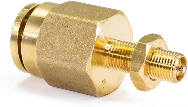 1/2" Air Line to Schrader Valve Brass Compression Fitting