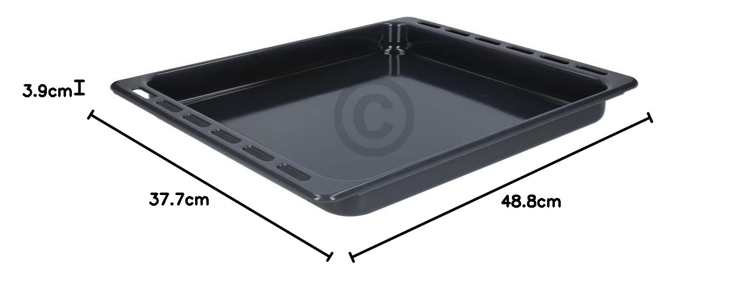 Hohes Backblech Fettpfanne emailliert kompatibel mit Whirlpool 481010764532 oder kompatibel mit Indesit C00374896 kompatibel mit Bauknecht 481010764532