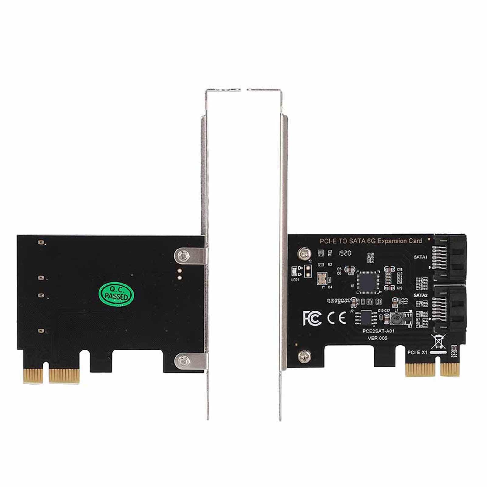 2-portowa Karta Rozszerzeń Pci Express, Karty Rozszerzeń SATA III 6 Gb/S, 6 GBPS, Karty PCI-E Plug And Play dla Dużej Obudowy/Małej Obudowy