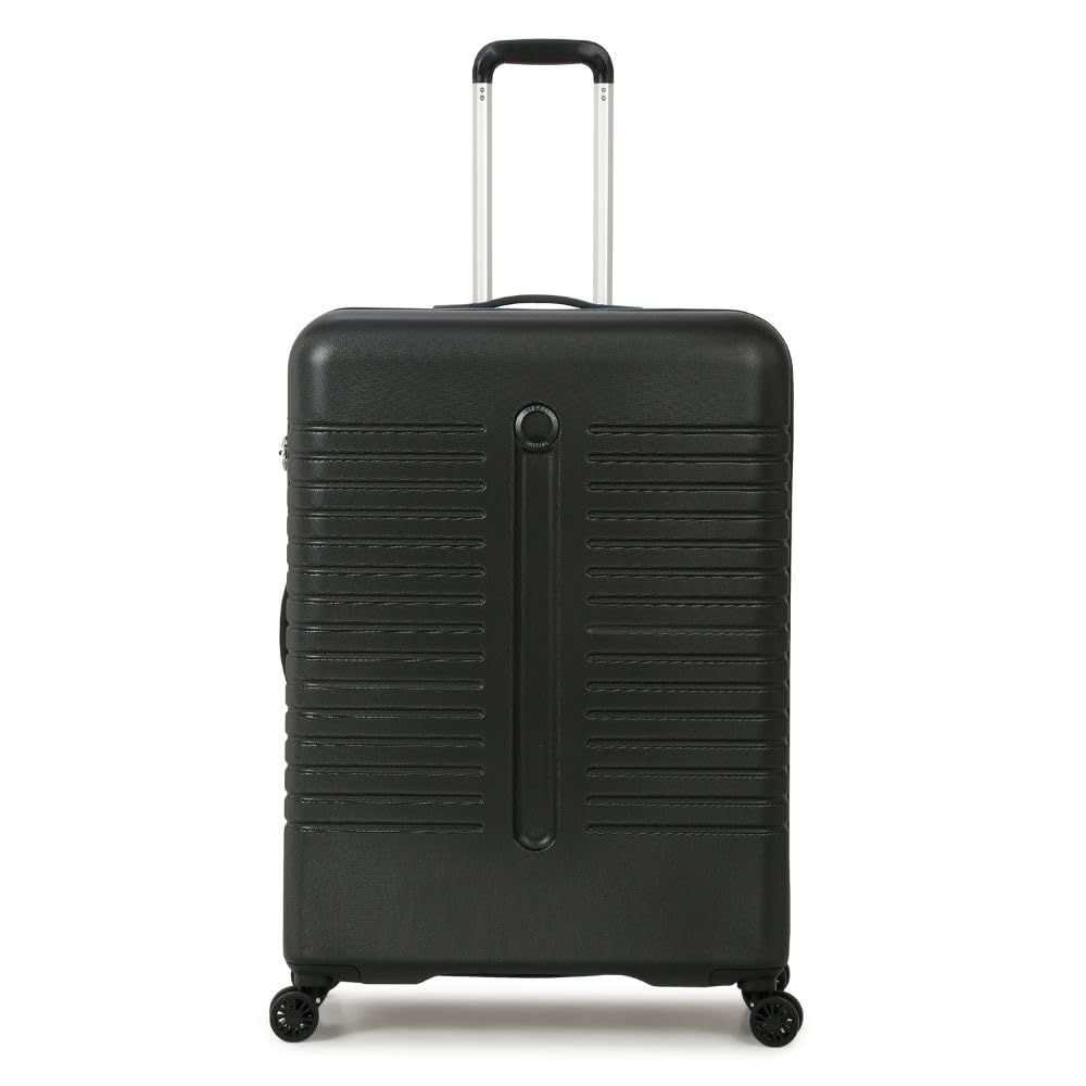 DELSEY PARISIROISE 55 cms Small Cabin ABS Hardsided 8 Wheels Spinner Luggage/Suitcase/Trolley Bag for Travel with TSA Lock- Black