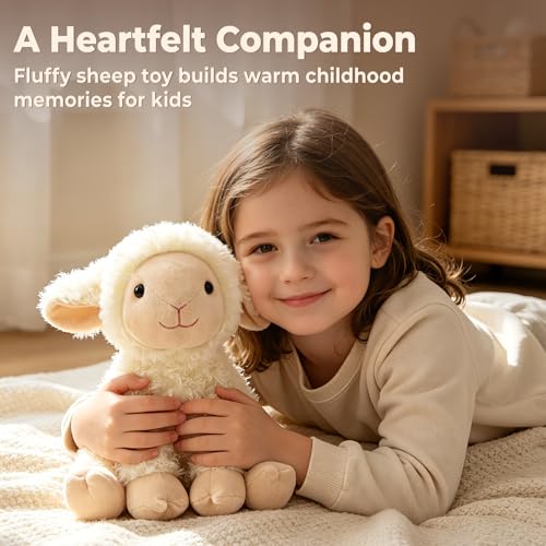Image of Ditucu Lamb Stuffed Animal 8 inch Cute Realistic Sheep Plush Toys Ultra Soft Plushies Gifts for Kids