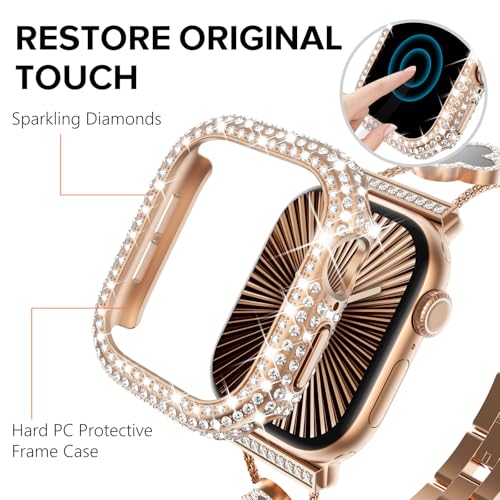 Coque Apple Watch 41mm évite rayures cadre strass antichoc - 7