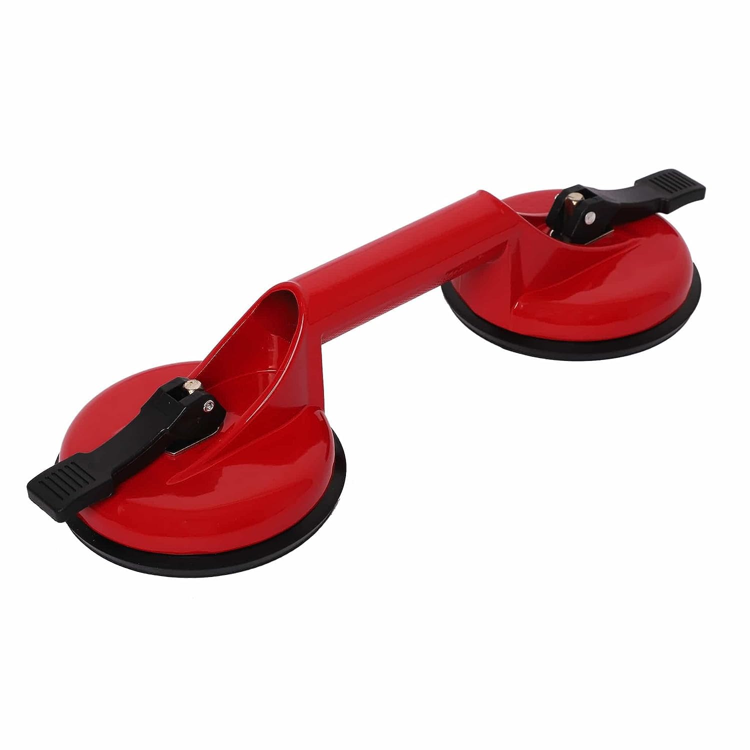 HBD SALES Aluminium Two Suction Cup Lifter for Tiles Glass Mirror Plate Work Power Grip Carrying Handle (Multi Colour- 1 Piece) (Double Cup)