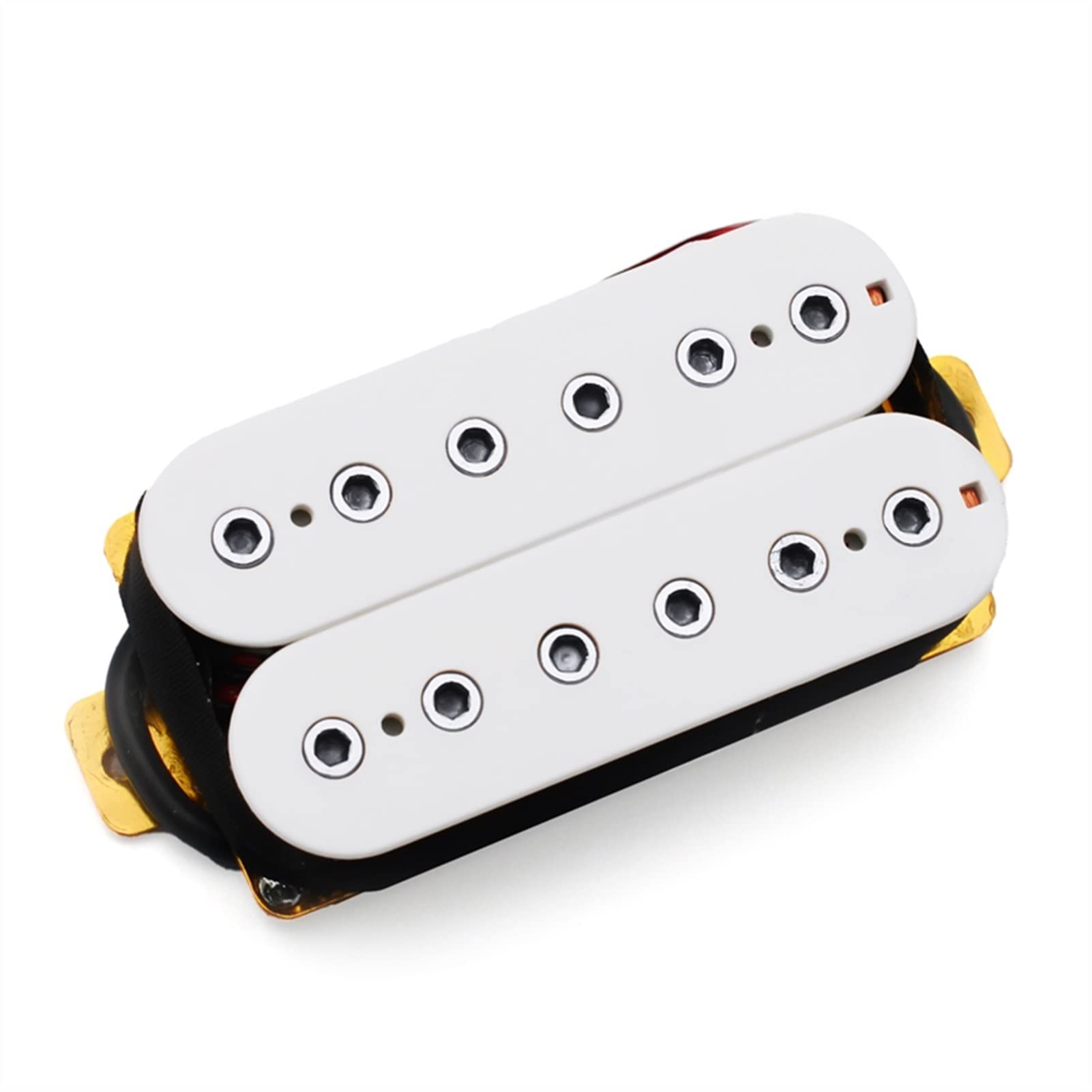 Humbuckers Pickups De Guitarra Eléctrica De 6 Cuerdas Humbucker Dual En Línea Ajustable 12 Piezas De Tornillo De Tornillo Blanco (Color : Neck and Bridge)