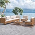 YITAHOME 7-Piece Patio Furniture Set, All-Weather PE Wicker Patio Conversation Set for Backyard Deck Poolside Porch, Outdoor Sectional Sofa with Coffee Table & Soft Cushions