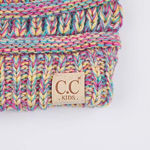 Image of C.C Hatsandscarf Kids Beanie Ages 2-5 Warm Chunky Thick Stretchy Knit Slouch Beanie Skull Hats (YJ-847-KIDS)