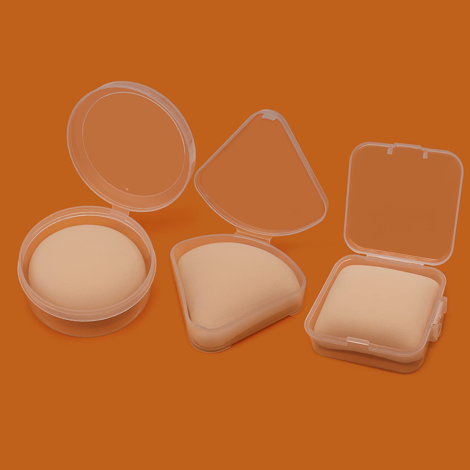 HUIJIN 3 Pcs Powder Makeup Puffs, Air Cushion, Rectangular, for Wet & Dry Beauty Makeup Tool with Foundation Make-up Brush, Combination Skin, Face Makeup, Reusable, washable, #02