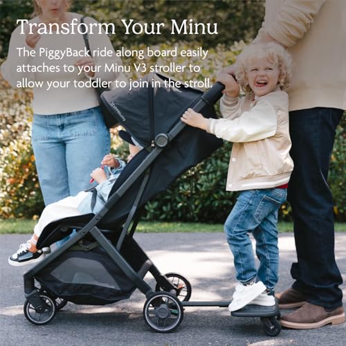 Image of UPPAbaby Piggyback Ride-Along Board for Minu V3 / Quick Attachment for Toddlers up to 45 lbs to Stand + Stroll