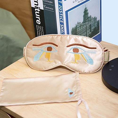 Schlafmaske Augenmaske Nachtmaske Verstellbarem Gummiband 100% Hautfreundlich Seide Geruchneutral Schlafbrille mit Tragbare Tasche Pink