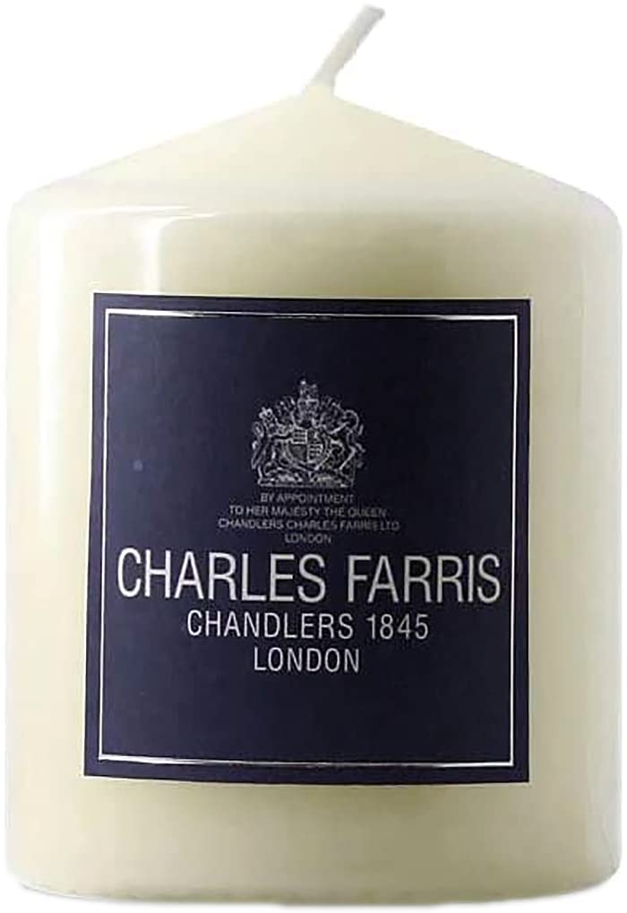 Charles Farris Luxury Ivory Wrapped Pillar Candle (3" X 8") - Made