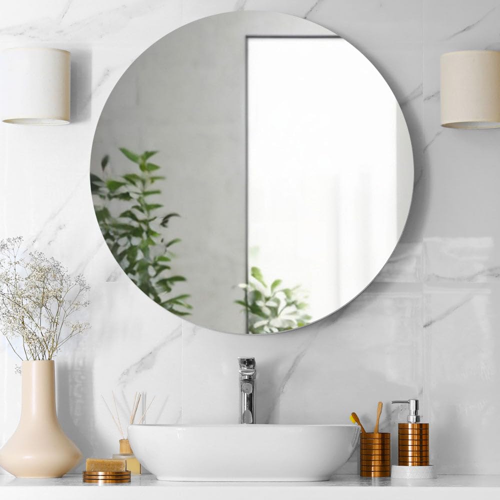 Specchio da bagno rotondo retroilluminato tondo d. 90 LUNA Made in Italy