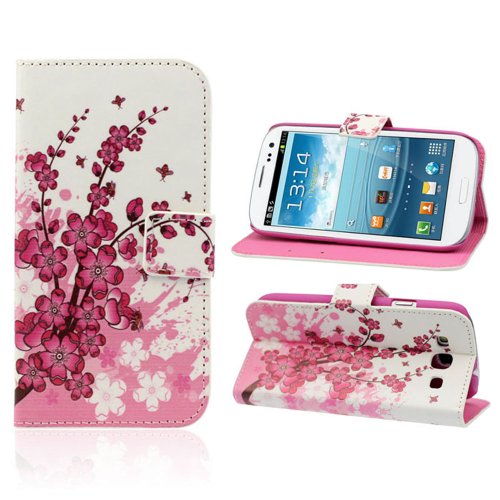 Suppion 1PC Flower Wallet Stand Flip Leather Case Cover For Samsung Galaxy S3 III i9300 (A)