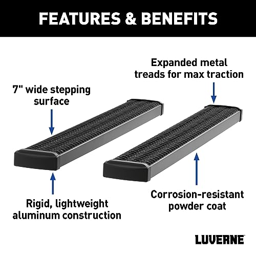 Estribos Luverne Grip Step aluminium 103 in para Camioneta miniatura 4