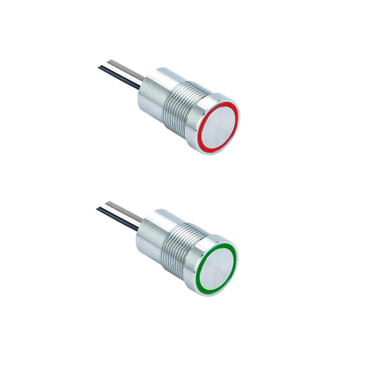 16 mm 19 mm 22 mm 25 mm metalowy przełącznik dotykowy ze stali nierdzewnej z dwoma kolorami (16 mm, TS16-10 / Y/SS/RG/24 V) (19MM_LATCHING 01NC_12V)