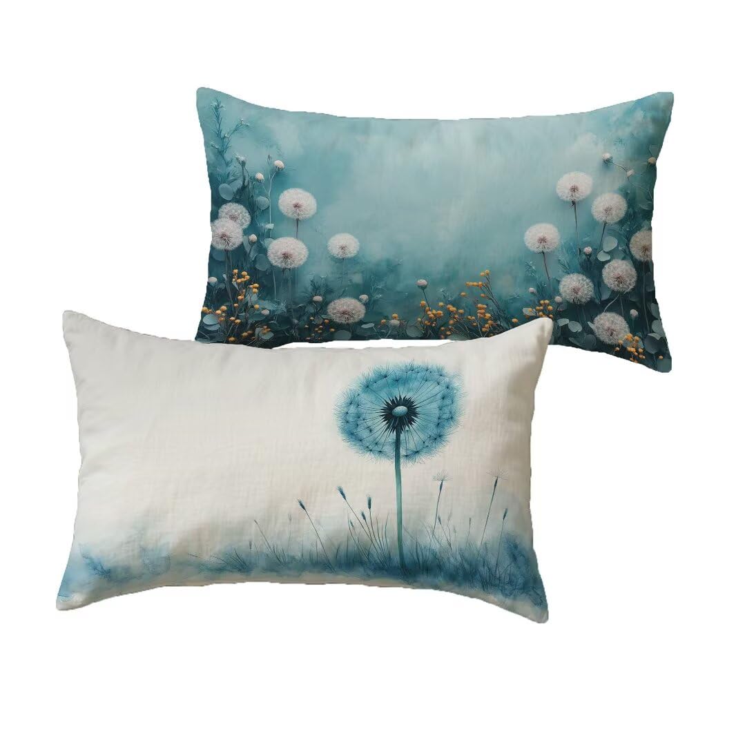 Housse de coussin sarcelle 70x90 imperméable pour canapé de salon et banc de jardin